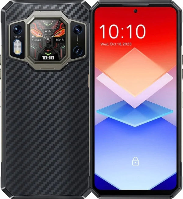 Mobilais telefons OukiTel WP30 Pro, 512 GB, melns. Jaudīgs, triecienizturīgs, ūdensizturīgs IP68 viedtālrunis ar diviem displejiem, 11000mAh