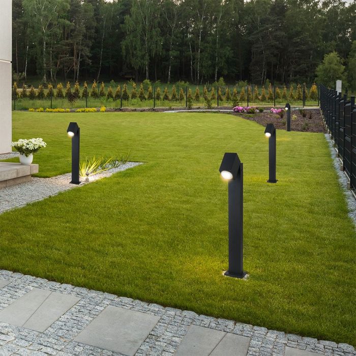 V-TAC Uz virsmas būvējams lampas karkass ar 1xGU10LED spuldzi (spuldze nav iekļauta), tumši pelēks, regulējams leņķis, P44