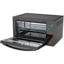 Elektriskā cepeškrāsns ar tilpumu 30L. 1600W jauda. 8 automātiskās gatavošanas programmas. 6 sildīšanas režīmi ar temperatūras regulēšanu no 38°C līdz 230°C.