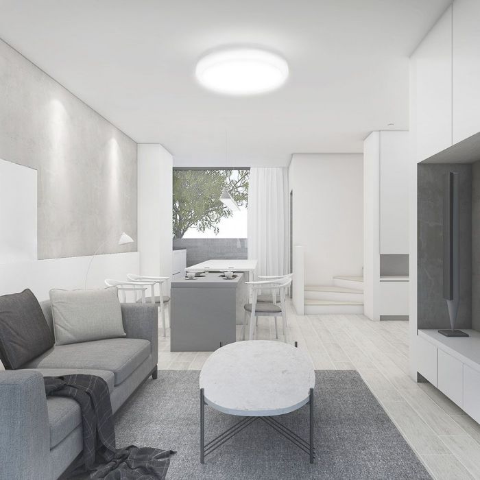 36W(3820Lm) LED dome luminaire, V-TAC SAMSUNG, IP44, round, white, warm white light 3000K