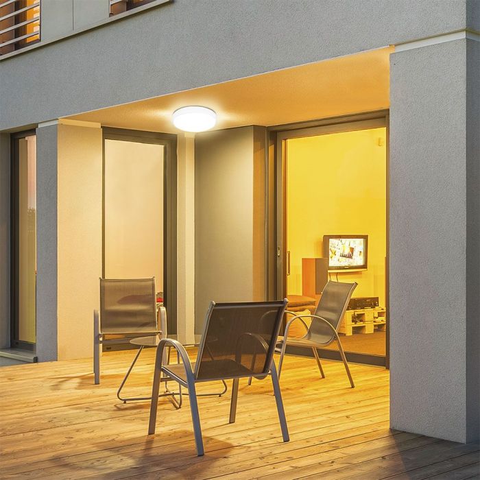 36W(3820Lm) LED rund kupolarmatur, V-TAC, IP44, vit, neutralvit 4000K