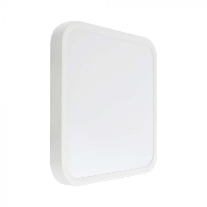 18W(1830Lm) LED-kupolarmatur, V-TAC SAMSUNG, IP44, fyrkantig, vit, neutralvit 4000K
