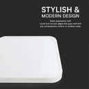 18W(1830Lm) LED dome luminaire, V-TAC SAMSUNG, IP44, square, white, neutral white 4000K