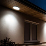 18W(1830Lm) LED Round Dome-armatur, svart, IP44, varmvitt ljus 3000K