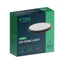 36W(3820Lm) LED dome luminaire, V-TAC, IP44, round, black, neutral white 4000K