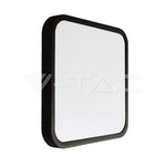 18W(1830Lm) LED-kupolarmatur, IP44, fyrkantig, svart, varmvitt ljus 3000K SQ