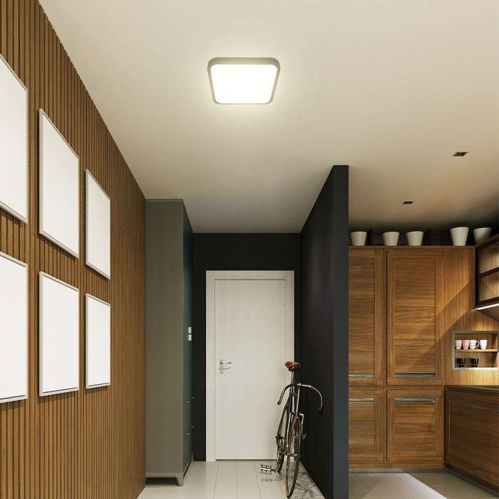 48W(5160Lm) LED kuppelvalgusti, V-TAC SAMSUNG, IP44, kandiline, must, 6500K