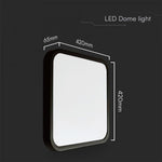48W(5160Lm) LED kuppelvalgusti, V-TAC SAMSUNG, IP44, kandiline, must, 6500K