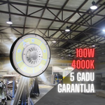 100W(18500Lm) 1-10V VTAC LED lagerarmatur, svart, dimbar, IP65, Meanwell strömförsörjning, dimbar, 5 års garanti, neutralvit 4000K