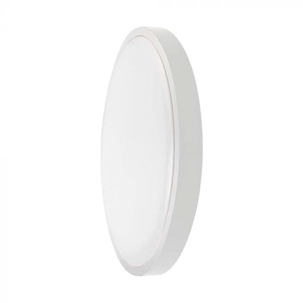 18W(1830Lm) LED dome luminaire with microwave sensor, V-TAC, IP44, round, white, cool white light 6500K