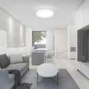 18W(1830Lm) LED kupolveida gaismeklis ar mikroviļņu sensoru, V-TAC, IP44, apaļš, balts, auksti balta gaisma 6500K