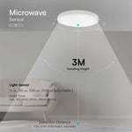 18W(1830Lm) LED kupolveida gaismeklis ar mikroviļņu sensoru, V-TAC, IP44, apaļš, balts, silti balta gaisma 3000K