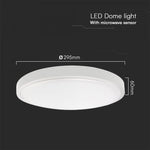 18W(1830Lm) LED kuppelvalgusti, V-TAC SAMSUNG, IP44, ümmargune, valge, kaugjuhtimispuldiga, neutraalne valge 4000K