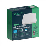 18W(1830Lm) LED kuppelvalgusti, V-TAC SAMSUNG, IP44, kandiline, valge, kaugjuhtimispuldiga, neutraalne valge 4000K