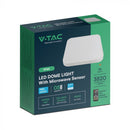 Купольный светодиодный светильник 36W(3820Lm) с дистанционным управлением, V-TAC SAMSUNG, IP44, квадратный, белый, нейтральный белый 4000K
