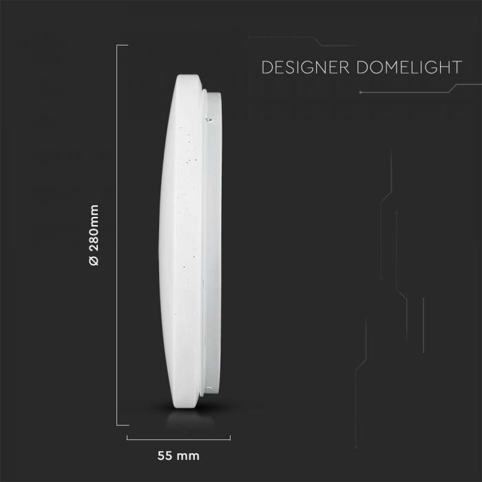 36W LED Luminaire 3600lm, compatible with AMAZON ALEKSA&GOOGLE HOME: RGB+WW+CW+STARRY COVER, V-TAC