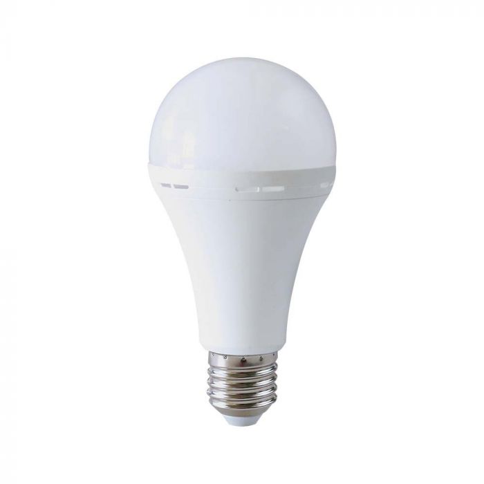 E27 12W(960Lm) LED-lampa med batteri (3 h), A80, V-TAC, IP20, neutralvitt ljus 4000K