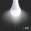 E27 12W(960Lm) LED-lampa med batteri (3 h), A80, V-TAC, IP20, neutralvitt ljus 4000K
