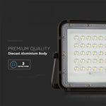 6W(400Lm) LED SMART floodlight with 5000 mAh solar battery and remote control, IP65, V-TAC, neutral white light 4000K
