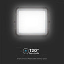 6W (400Lm) LED SMART valgusfoor 5000 mAh päikesepatarei ja kaugjuhtimispuldiga, IP65, V-TAC, neutraalne valge valgus 4000K