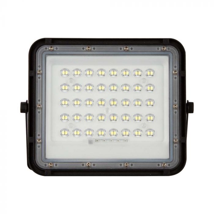 6W(400Lm) LED SMART floodlight with 5000 mAh solar battery and remote control, IP65, V-TAC, 6400K cold white light