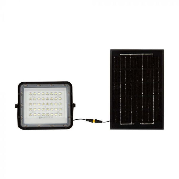 40W(400Lm) LED SMART floodlight with solar battery 5000 mAh and remote control, IP65, V-TAC, neutral white light 4000K