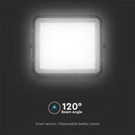 10W(800Lm) LED SMART floodlight with solar battery 6000 mAh and remote control, IP65, V-TAC, cold white light 6400K