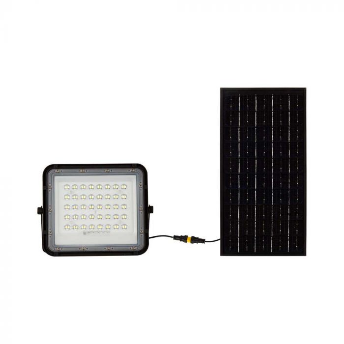 10W(800Lm) LED SMART floodlight with 6000 mAh solar battery and remote control, IP65, V-TAC, 4000K neutral white light