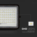 15W(1200Lm) LED SMART floodlight with 12000 mAh solar battery and remote control, IP65, V-TAC, neutral white light 4000K