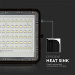 15W (1200Lm) LED SMART valgusfoor 12000 mAh päikeseakuga ja kaugjuhtimispuldiga, IP65, V-TAC, 6400K külmvalge valgus