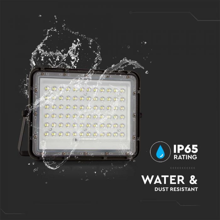 15W (1200Lm) LED SMART valgusfoor 12000 mAh päikeseakuga ja kaugjuhtimispuldiga, IP65, V-TAC, 6400K külmvalge valgus