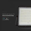 20W(1800Lm) LED SMART prožektors ar saules bateriju 16000 mAh un pulti, IP65, V-TAC, auksti balta gaisma 6400K