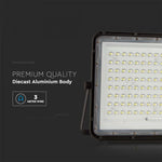 20W(1800Lm) LED SMART floodlight with 16000 mAh solar battery and remote control, IP65, V-TAC, 6400K cold white light