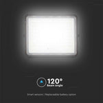 20W(1800Lm) LED SMART floodlight with 16000 mAh solar battery and remote control, IP65, V-TAC, 6400K cold white light