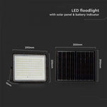 20W(1800Lm) LED SMART floodlight with 16000 mAh solar battery and remote control, IP65, V-TAC, 6400K cold white light