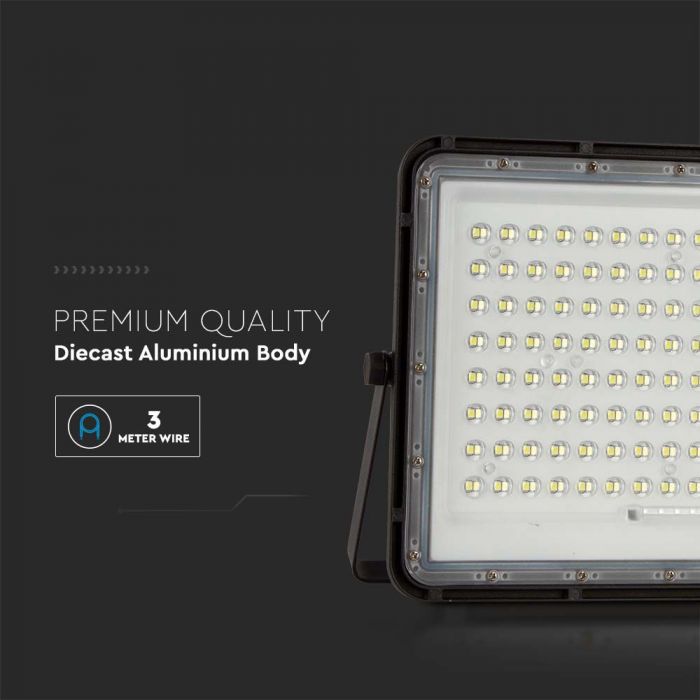 20W(1800Lm) LED SMART floodlight with 16000 mAh solar battery and remote control, IP65, V-TAC, neutral white light 4000K
