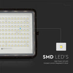 20W(1800Lm) LED SMART floodlight with 16000 mAh solar battery and remote control, IP65, V-TAC, neutral white light 4000K