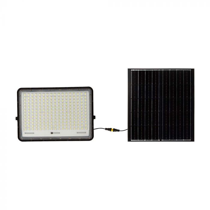 30W(2600Lm) LED SMART floodlight with 20000 mAh solar battery and remote control, IP65, V-TAC, 6400K cold white light