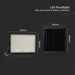 30W(2600Lm) LED SMART floodlight with 20000 mAh solar battery and remote control, IP65, V-TAC, 6400K cold white light