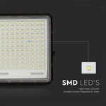 30W(2600Lm) LED SMART floodlight with 20000 mAh solar battery and remote control, IP65, V-TAC, 6400K cold white light