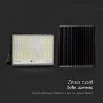 30W(2600Lm) LED floodlight with 20000 mAh solar battery and remote control, IP65, V-TAC, neutral white light 4000K