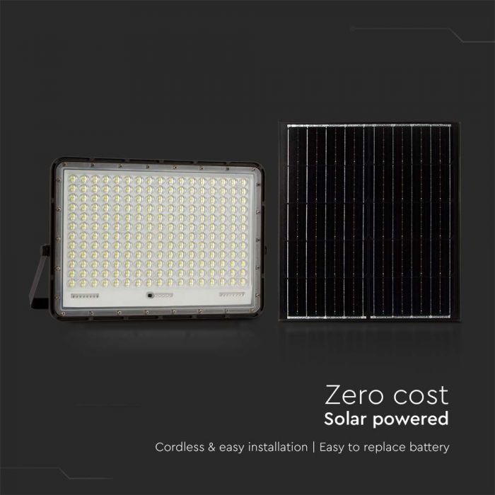 30W(2600Lm) LED floodlight with 20000 mAh solar battery and remote control, IP65, V-TAC, neutral white light 4000K
