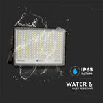 30W(2600Lm) LED SMART floodlight with 20000 mAh solar battery and remote control, IP65, V-TAC, 6400K cold white light