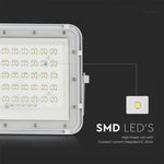 6W(400Lm) LED floodlight with 5000 mAh solar cell and remote control, IP65, V-TAC, 6400K cold white light
