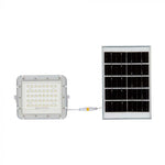 10W(800Lm) LED SMART floodlight with 6000 mAh solar battery and remote control, IP65, V-TAC, 6400K cold white light