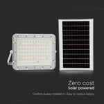 15W (1200Lm) LED SMART valgusfoor 12000 mAh päikesepatarei ja kaugjuhtimispuldiga, IP65, V-TAC, valge, neutraalne valge valgus 4000K