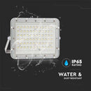 15W(1200Lm) LED SMART prožektors ar saules bateriju 12000 mAh un pulti, IP65, V-TAC, balts, auksti balta gaisma 6400K