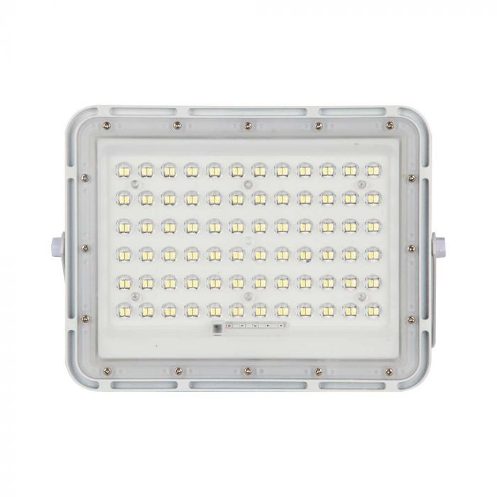 15W(1200Lm) LED SMART prožektors ar saules bateriju 12000 mAh un pulti, IP65, V-TAC, balts, neitrāli balta gaisma 4000K