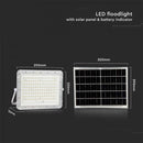 20W(1800Lm) LED floodlight with 16000 mAh solar cell and remote control, IP65, V-TAC, white, neutral white light 4000K