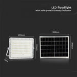 Прожектор 20W(1800Lm) LED SMART с солнечной батареей 16000 mAh и пультом дистанционного управления, IP65, V-TAC, белый, холодный белый свет 6400K